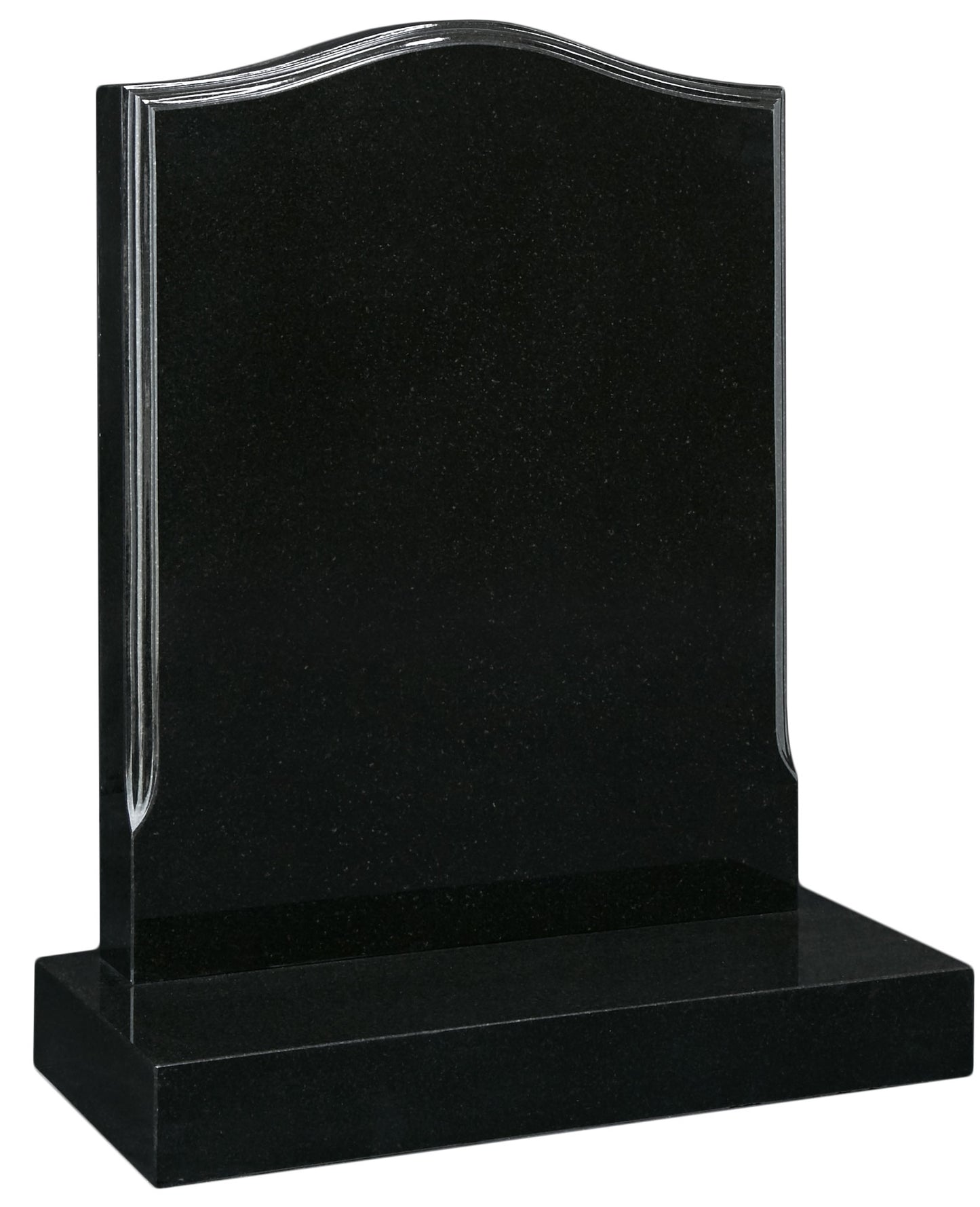 Black Moulded Edge Gravestone (WG16)