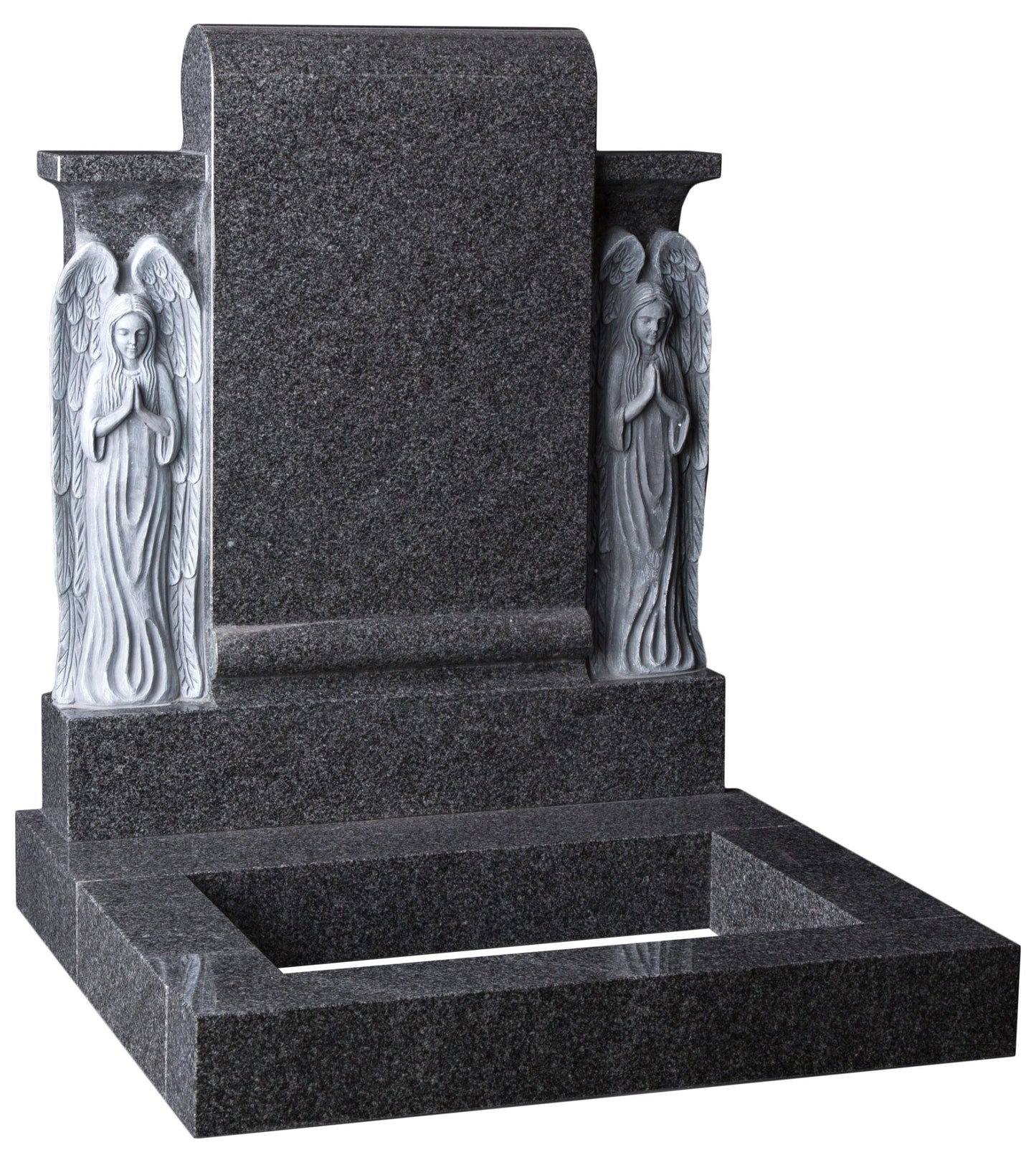 Angels and Scroll Headstone and Kerb set (WG87)