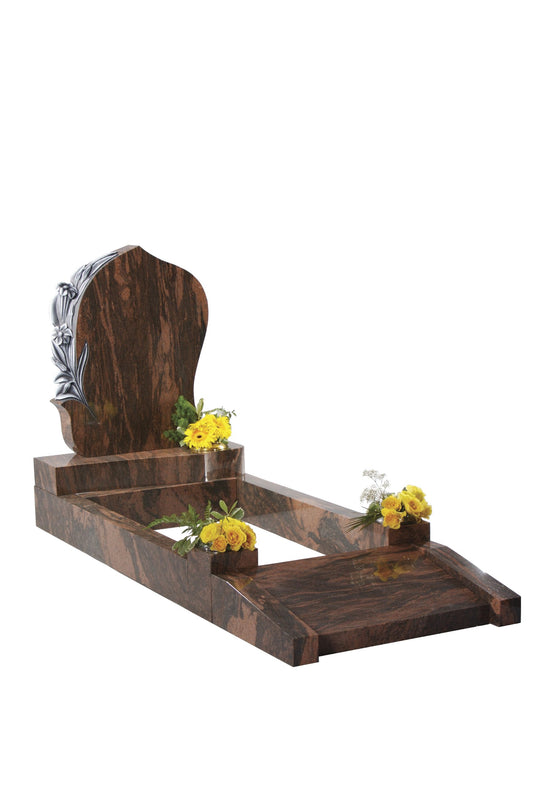 English Teak headstone and kerb set (WG104)