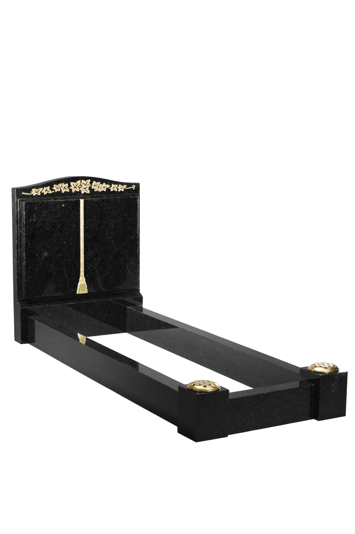 Galaxy Black Book Headstone and kerb set (WG105)