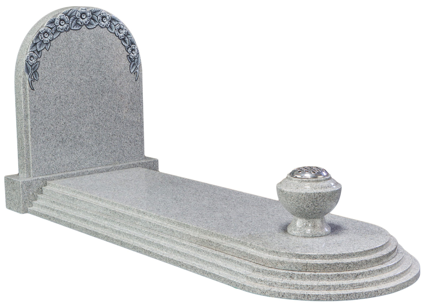 Grey Bird Kerb set with flower headstone detail (WG109)