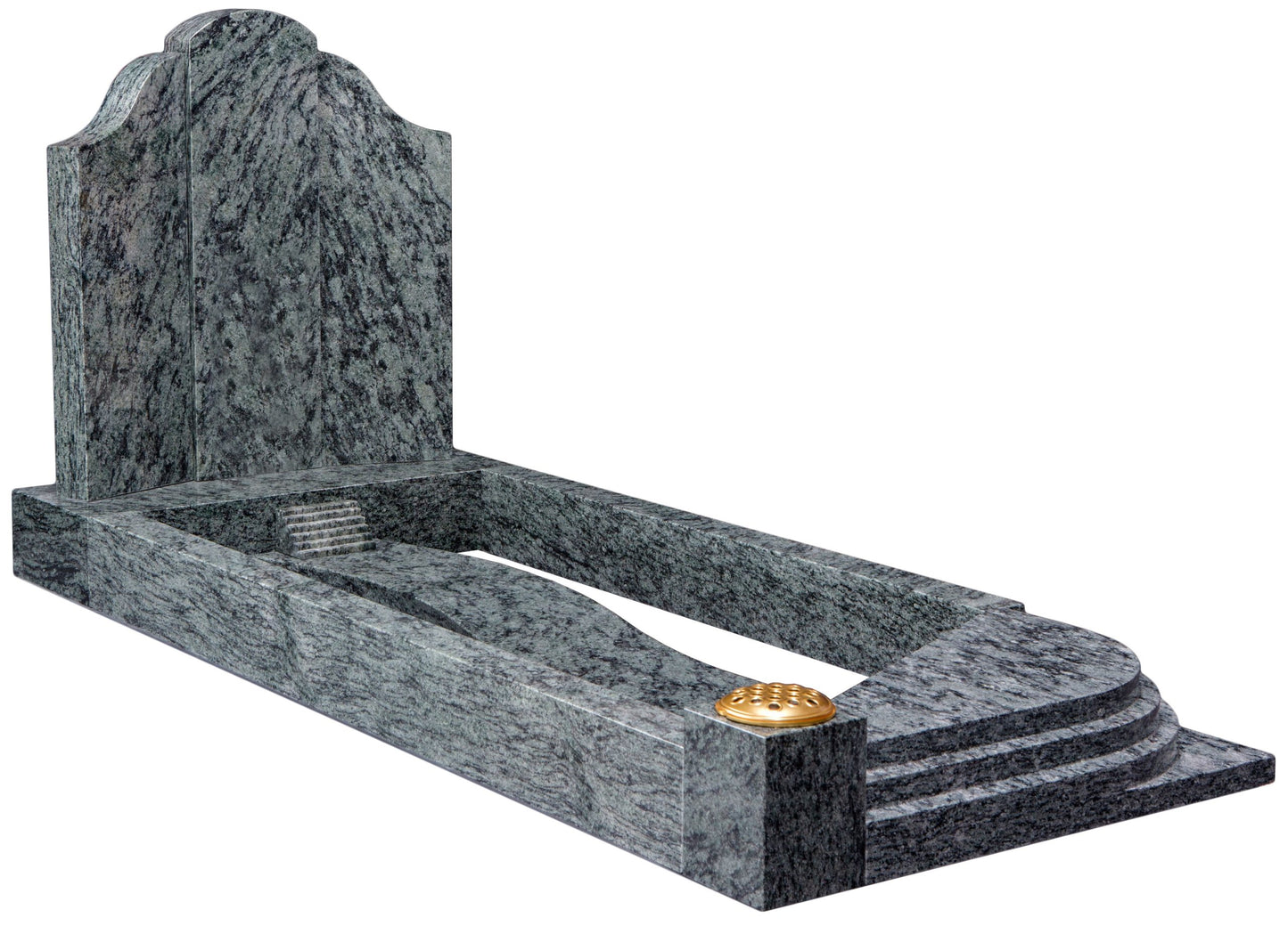 Olive Green Headstone and Kerb Set(WG120)