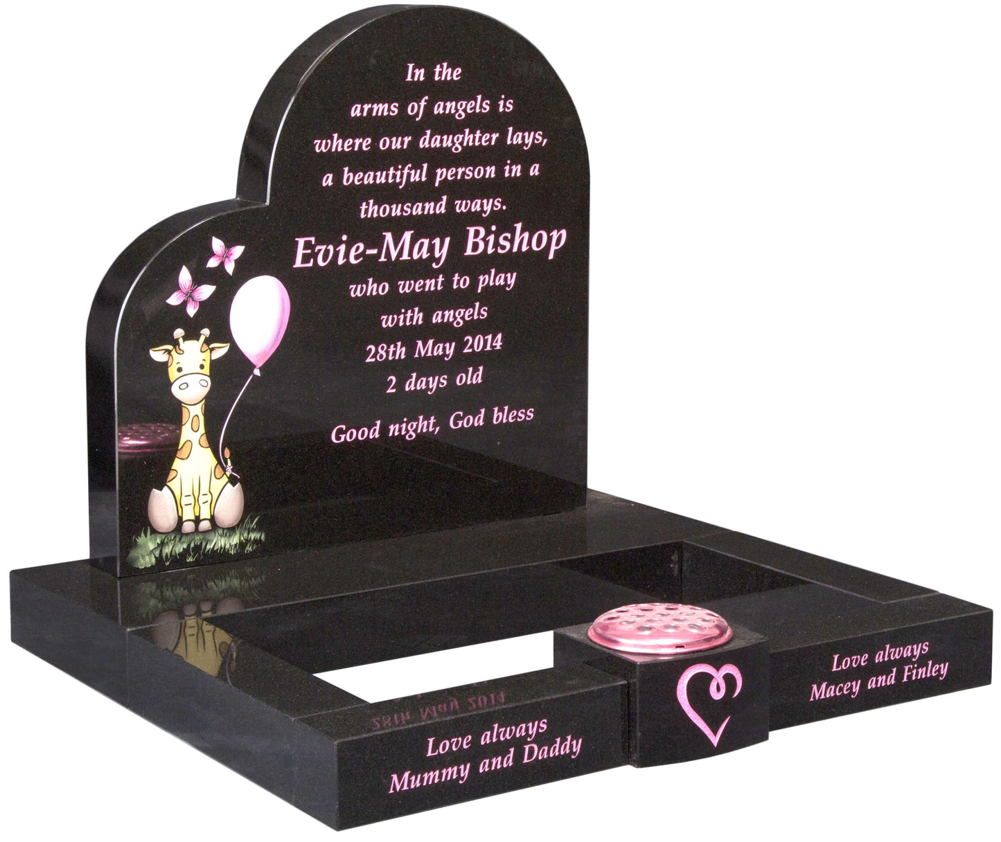 granite headstone oxfordshire personalised 