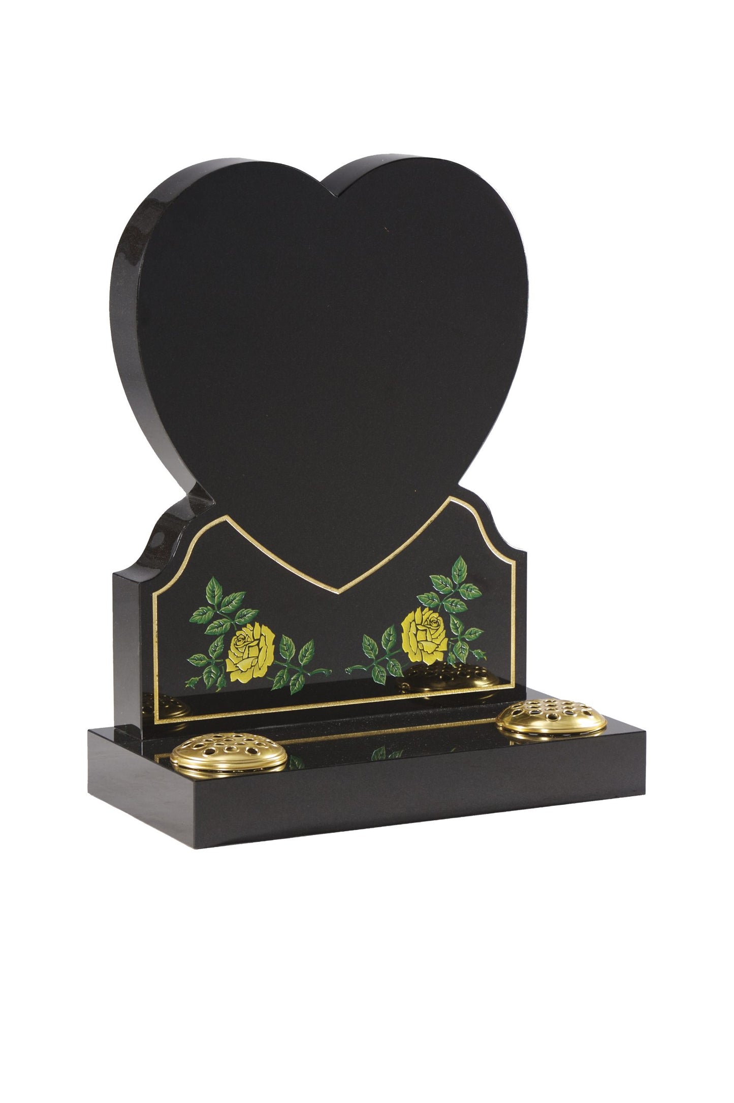 Heart Memorial with rose design (WG156)