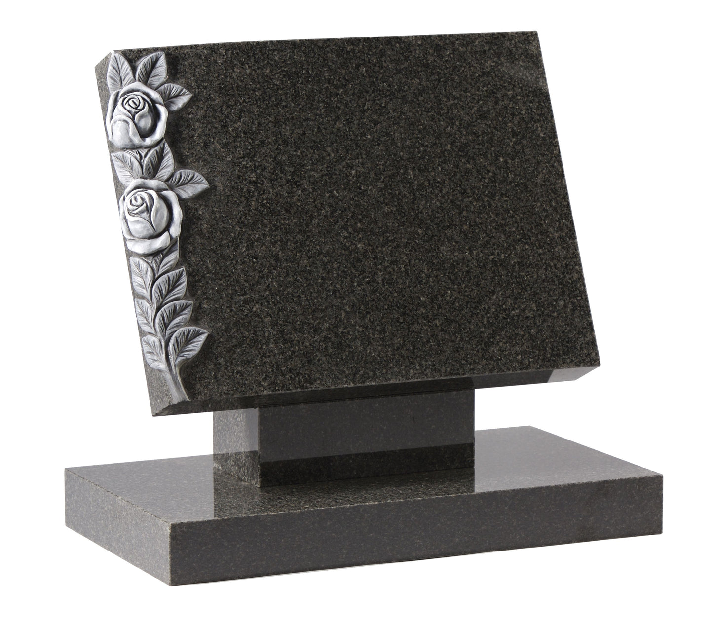 Dark Grey Tablet with raised carved roses (WG131)