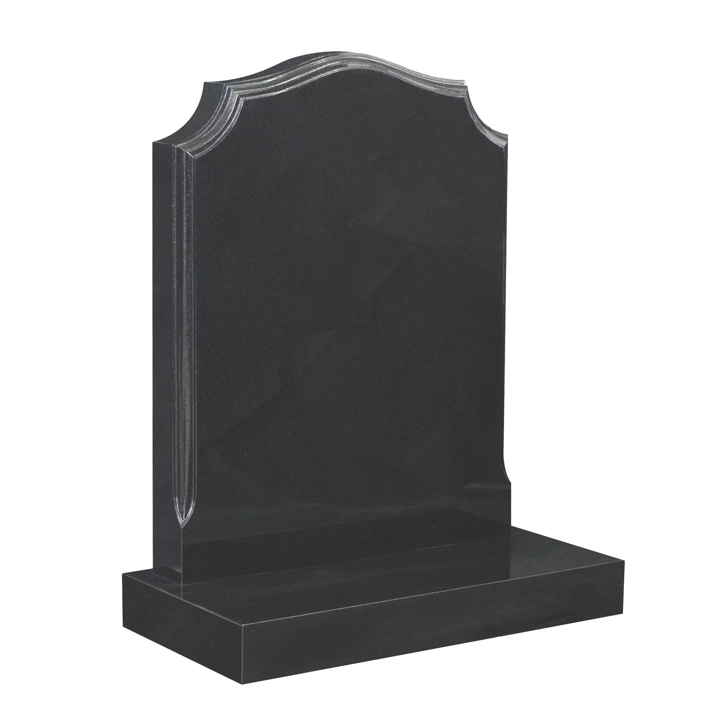 Black Granite Moulded Edge Memorial (ET11)