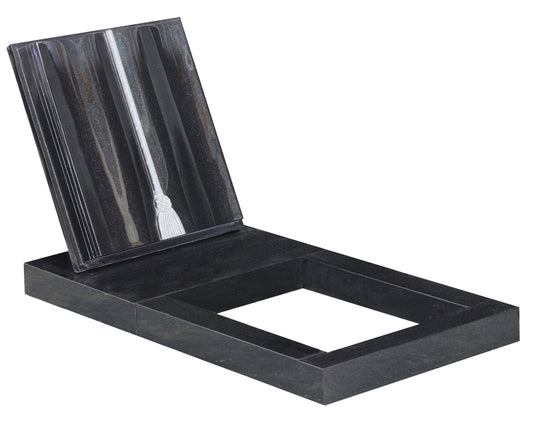 Black Granite Curved Page Book Kerb Set (ET153)