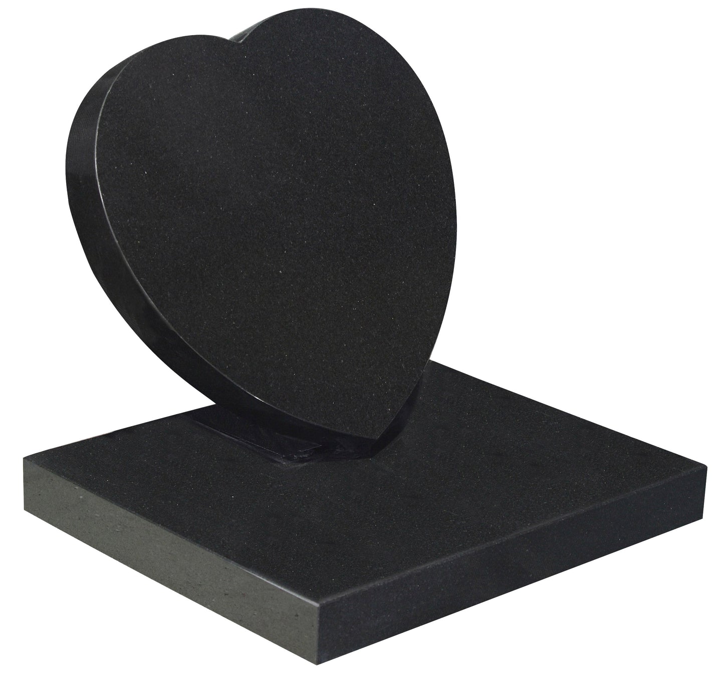 Black Granite Heart Shaped Memorial (ET156)