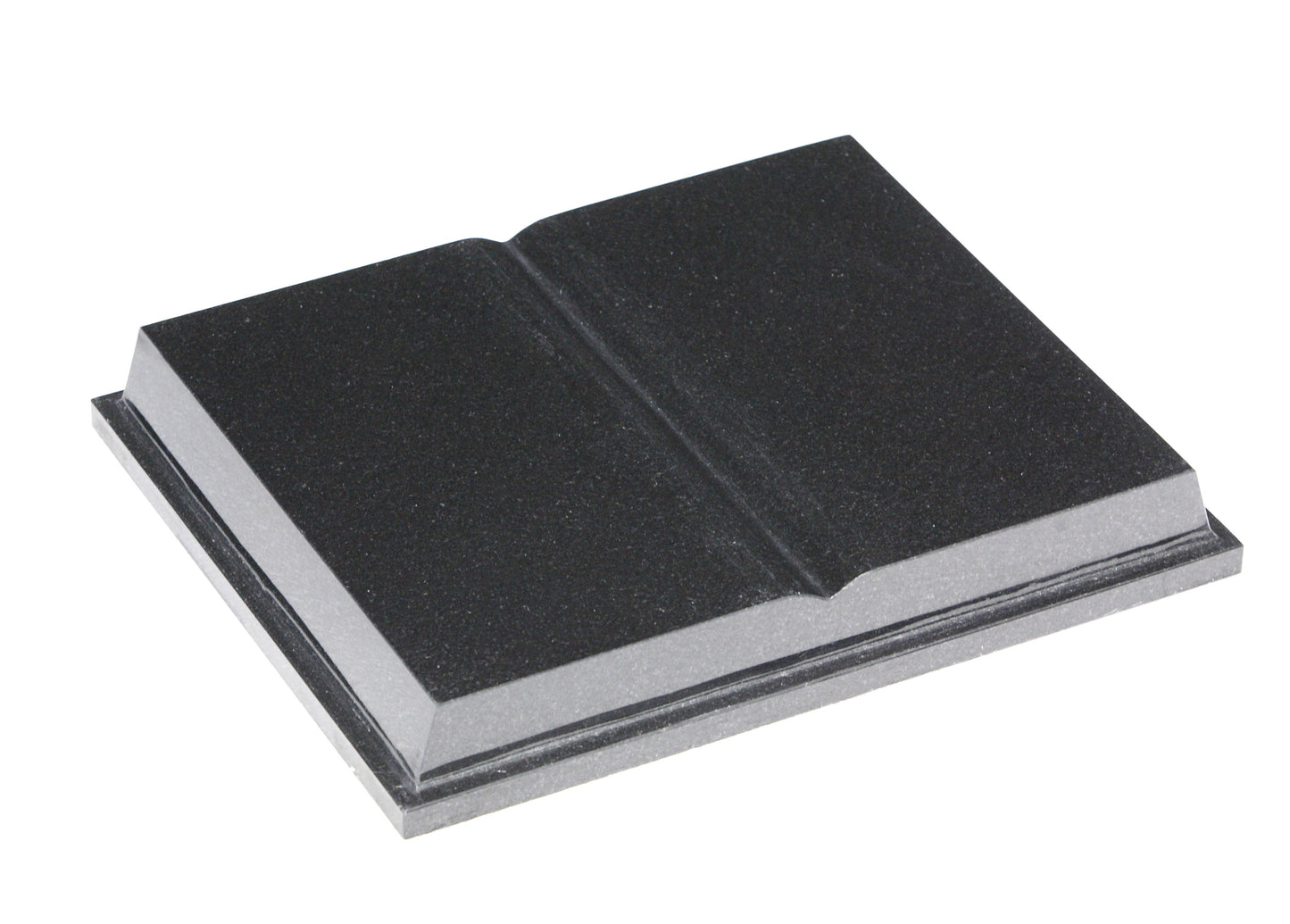 Black Granite Flat Page Book Cremation Stone (ET168)