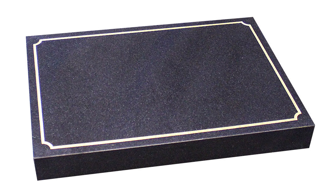 Black Cremation Tablet with Gold Border (ET170)