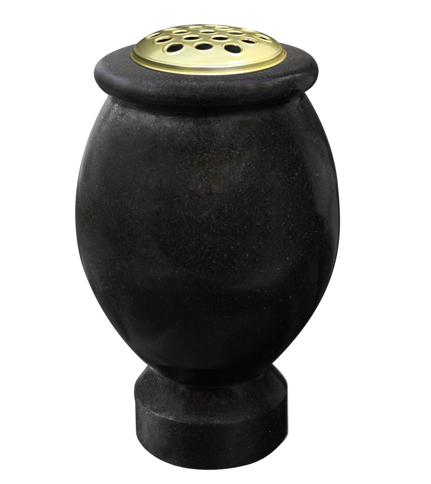 Black Granite Hand Turned Vase (ET181)