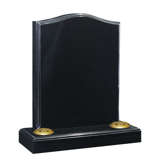 Black Moulded Edge Headstone (ET19)