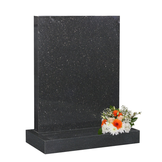 Black Galaxy Granite Headstone (ET18)